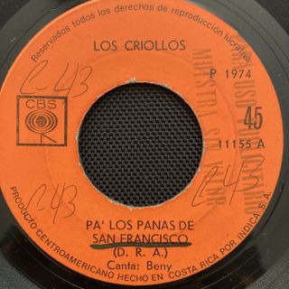 Rare Los Criollos Pa Los Panas De San Francisco Monster Guaguanco Panama 45