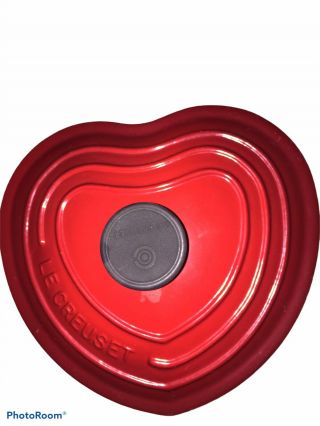 Le Creuset " Lid Only " For The Red Heart Cast Iron Enamel Casserole Dish 2 L