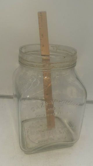 Vintage Dazey Churn No.  40 Jar Only - Dated Feb.  14,  1922