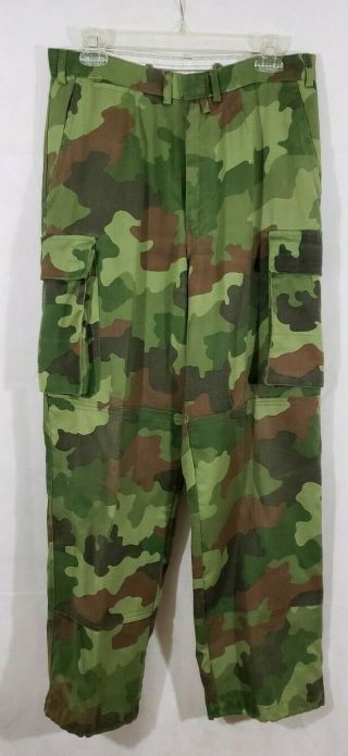 Serbian Army 1991 Camouflage Serbia Balkan War Era M89 Camo Pants Size 31/30
