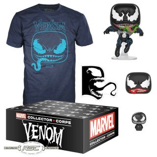 Venom (symbiote) Marvel Collector Corps Pop Funko Box W/decal/stress Ball/shirt