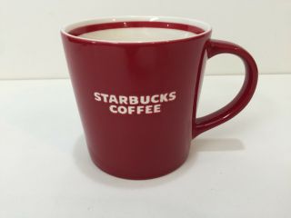 2010 Starbucks Bone China Red & White Coffee Cup Mug,  18 Oz
