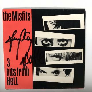 The Misfits - 3 Hits From Hell 7” 2nd Press Nm/ex,  / Signed By Jerry And Doyle