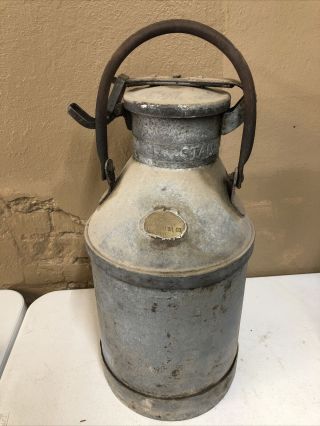 Antique 5 Gallon Oil Can Jug Standard Oil Co.  Galvanized Iron Drum Indiana