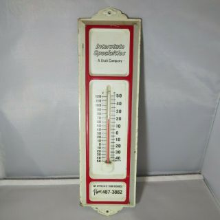 Vintage Metal Advertising Thermometer From The 1940s