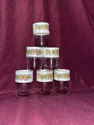 Vintage Pyrex Spice Of Life Cannister/jars (set Of 6)
