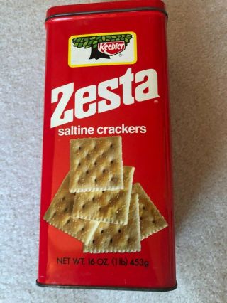 1981 Keebler Zesta Saltine Cracker Tin Can