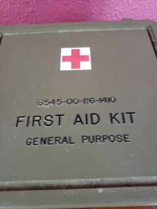 Vintage Military First Aid Kit Box Waterproof Storage Ammo Gun Supplies Preps