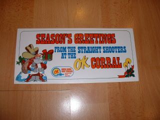Vintage Gm Chevrolet Ok Cars & Trucks Seasons Greetings Christmas Post Card