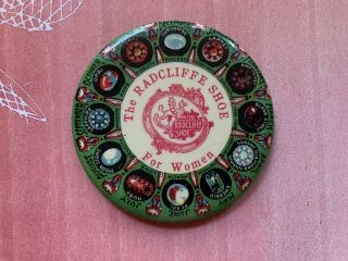 The Radcliffe Shoe For Women Advertising Pinback With Birthstones