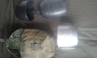 British Army Water Bottle,  Cup,  Webbing Pouch & Stainless Steel Cup