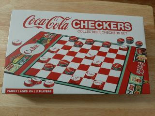 Coca - Cola Collectible Checkers Set