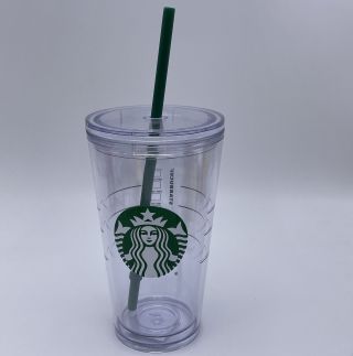 Starbucks Grande Clear Acrylic Cold Cup Tumbler 16oz