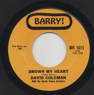 Northern Soul - David Coleman - Drown My Heart - Barry (bry 1013)