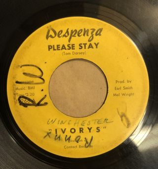 The Ivorys Please Stay Despenza Records Rare Orig.  Northern Soul 45