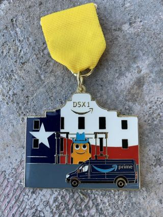 Amazon Peccy Alamo San Antonio Delivery Associate Fiesta Medal.  Very Rare