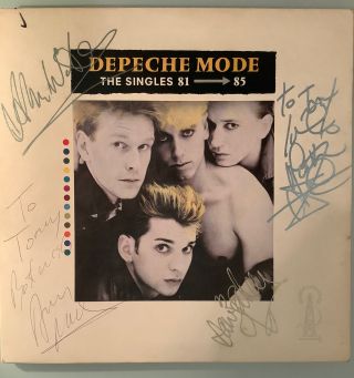 Depeche Mode Signed Album By All Four Members The Singles 81 - 85 Vinyl Lp
