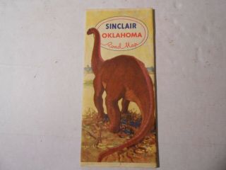 Sinclair Oklahoma Road Map,  With Dinosaurs