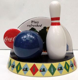 Coca Cola Salt And Pepper,  " Play Refreshed " Bowling Ball And Pin,  20031