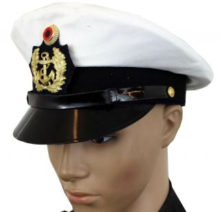 German Navy Officers Peaked Cap & Badge Sizes 55 - 57cm