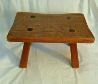 Vintage Cushman Signed Colonial Creation Wood Stool 9038