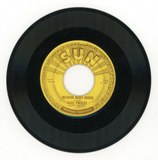 Elvis Presley Sun 45 Rpm Record Sun 215 " Milkcow Blues Boogie "