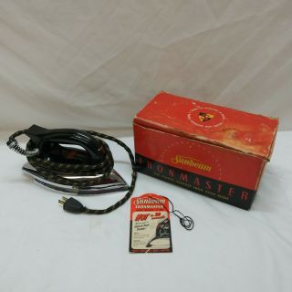Vintage Sunbeam Ironmaster A - 4,  Bakelite Handle,  Box,