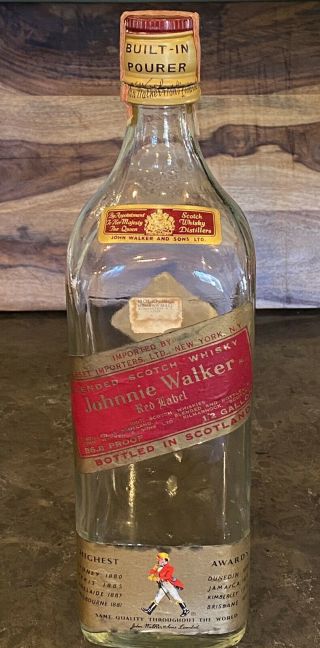 Vintage Johnnie Walker Red Label Half Gallon Bottle
