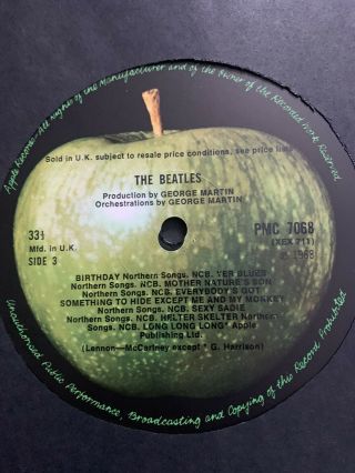 Beatles The White Album 1968 UK First Press PMC 7067 - 8 No0006965 6