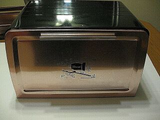 Vintage Aluminum Bread Box,  West Bend,  Mid Century Copper Color Retro Decor