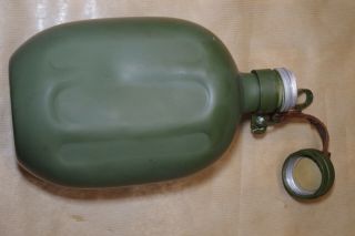 Metal Military Water Bottle Unissued Green Aluminium 2 Pint 1 Liter Litre 70s