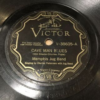 Prewar Jug Band 78 Memphis Jug Band Cave Man Blues/ambulance Man Victor 38605