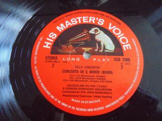 Haydn/Monn/Jacqueline du Pré 1969 UK LP STEREO HMV ASD 2466 1st S/C 5