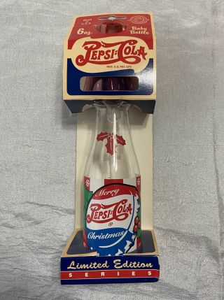 1994 Munchkin 6 Oz Baby Bottle - Pepsi Cola Merry Christmas Limited Edition