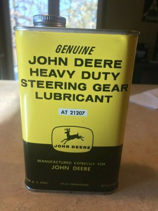 John Deere Hd Steering Gear Lubricant 1 Pt Oil Can Tin At 21207 Vintage