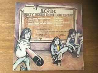 Dirty Deeds Done Dirty Deeds Done Dirt by AC/DC vinyl LP 1976 Blue Roo 2