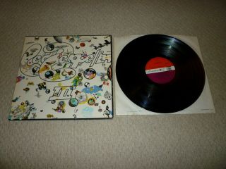 Led Zeppelin Iii 3 Vinyl Album Lp Record 1st Press Ex,  Plum Label A5/b7 So Mote