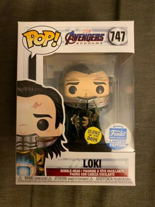 Funko Pop Marvel Avengers Endgame Glow In The Dark Loki 747