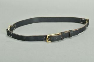 English Saddler - Made Finest Leather Xl Jeans Belt With Brass Rings & Buckle.  Ytg