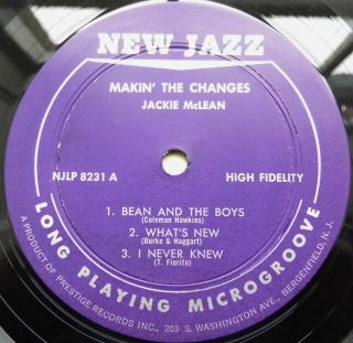Jackie McLean / Webster Young / Mal Waldron US Prestige Jazz NJLP 8231 5