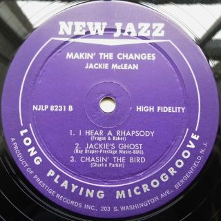 Jackie McLean / Webster Young / Mal Waldron US Prestige Jazz NJLP 8231 6
