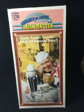 Vintage Hamilton Beach Scovill Drink Master Milkshake Mixer Model 727al Almond