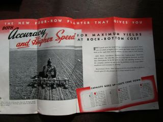 Brochure for John Deere No 490 Higher Speed Check Row Corn Planter,  ' 41 2