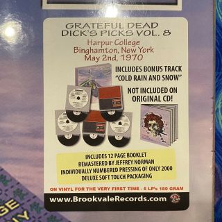 The GRATEFUL DEAD - Dick ' s Picks Volume 8 BOX SET 180 GRAM VINYL 5LP OOP 2
