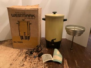 Vintage Westmark By West Bend Aluminum 30 Cup Buffet Automatic Coffee Percolator