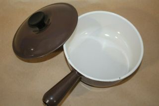 Vintage Le Creuset 18 Brown Cook Pot Enamel Cast Iron W/ Lid