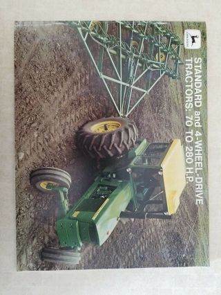 Vintage John Deere Brochure.  Standard And 4wd Tractors 70 To 280 Hp 1969