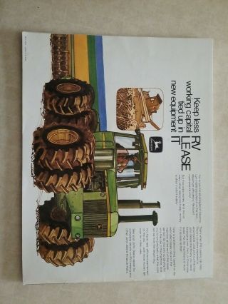 Vintage 1974 JOHN DEERE 8430 8630 4 - Wheel - Drive Tractors Sales Brochure 2
