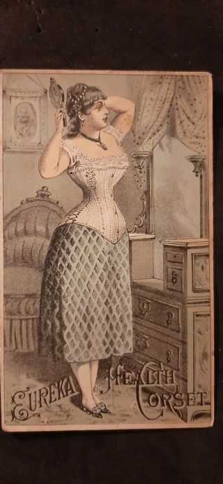 Vintage Corset Advertising Card,  (late 1800/early 1900s) Trade Card.  Great Co
