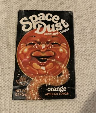 Rare Vintage 1970’s Space Dust Sizzling Candy Orange Pack